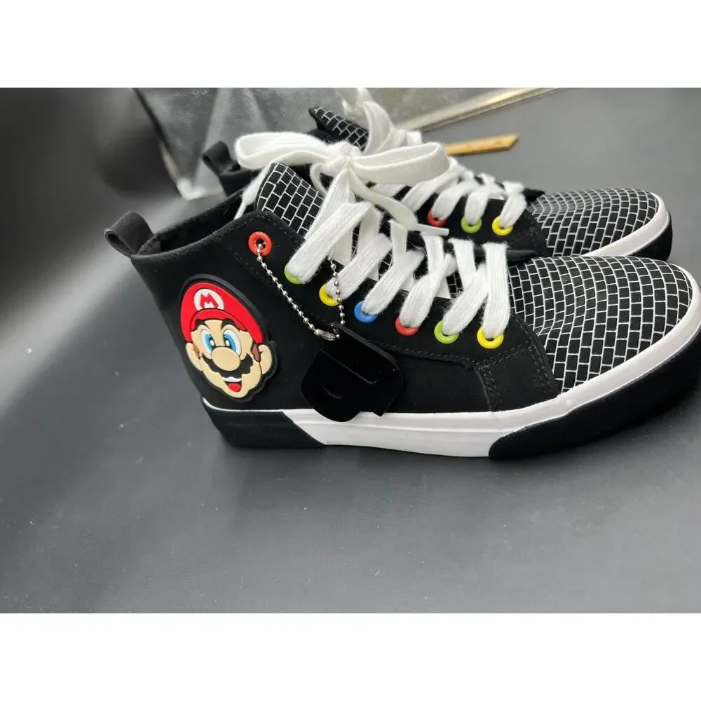 NINTENDO Super Mario SNEAKERS HIGHTOPS Size 5 Official Licensed Product #115